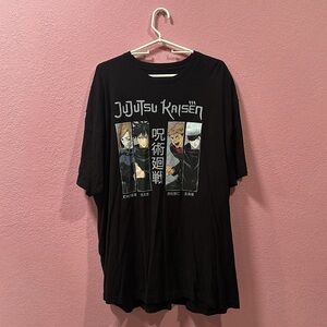JUJUTSU KAISEN Anime Graphic Black T-Shirt Size 3XL NC0158